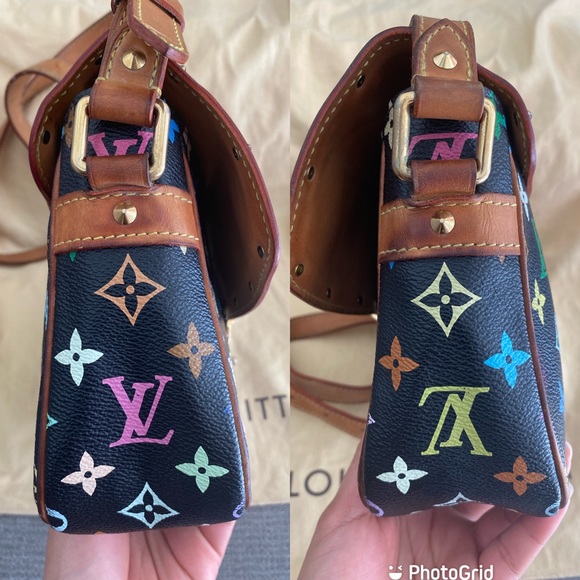 LOUIS VUITTON Monogram Multicolor Sologne Black - Picture 15 of 16